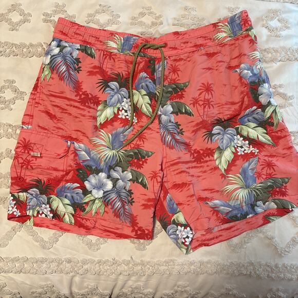 Tommy Bahama Men’s Size XL Floral / Tropical Print Summer Swim Trunks - Picture 1 of 4